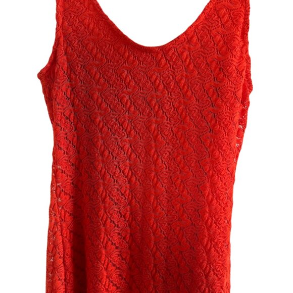 Apt 9 Crochet Maxi Dress "Tangerine Tango" Womens XS - Picture 2 of 6